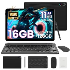 New 10.1" Tablet Android 14 Tablets Pad 64GB 128GB HD WIFI Octa-Core Dual Camera