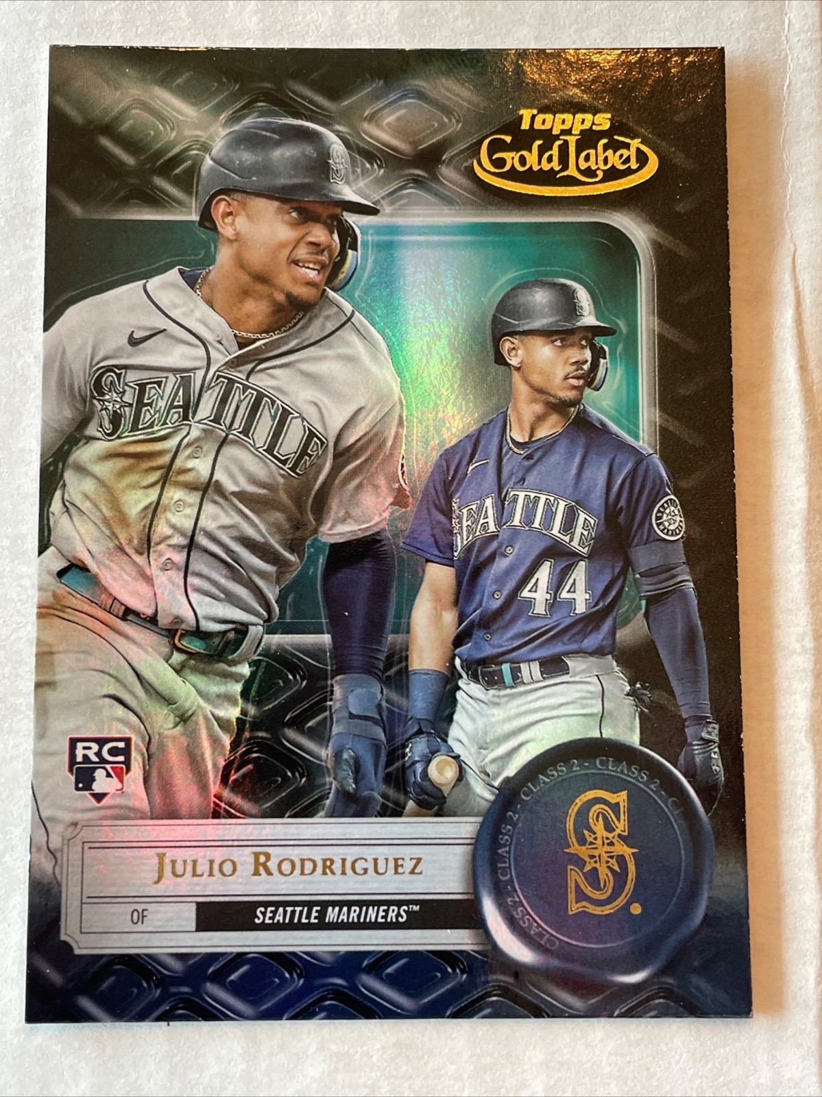 JULIO RODRIGUEZ 2022 TOPPS GOLD LABEL CLASS 2 ROOKIE RC MARINERS