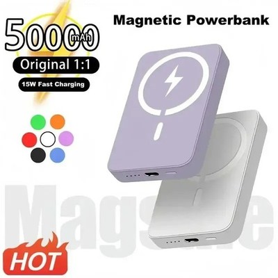 Schnelle Magnetische Powerbank Kabellos 5000-50000 mAh für iPhone Android Universal