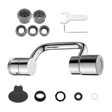 360 Rotatable Faucet Aerator Extension Stainless Steel Multi-Function Sink Head