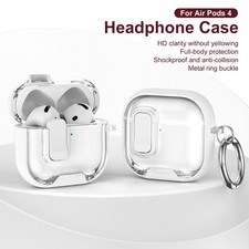Clear Headphone Cover  Metal Carabiner For AirPods Pro 3rd 2025/4th/Pro 2nd Gen