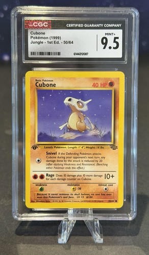 Cubone (1st Edition) graded CGC 9.5 for sale on eBay