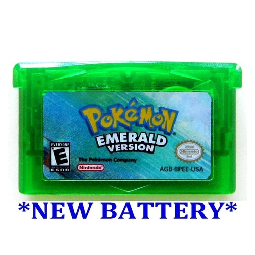Pokemon Emerald Version * New Battery * (Game Boy Advance) * AUTHENTIC * - READ