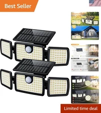 Rated Solar Motion Sensor Lights, 2500LM Brightness - Perfect for Outdoors