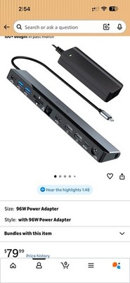 USB C docking Station Dual Display