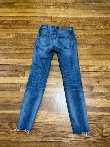 Madewell 9" High Rise Skinny Jeans Women's Size 24 Tall Frayed Hem Distressed - Picture 5 of 5