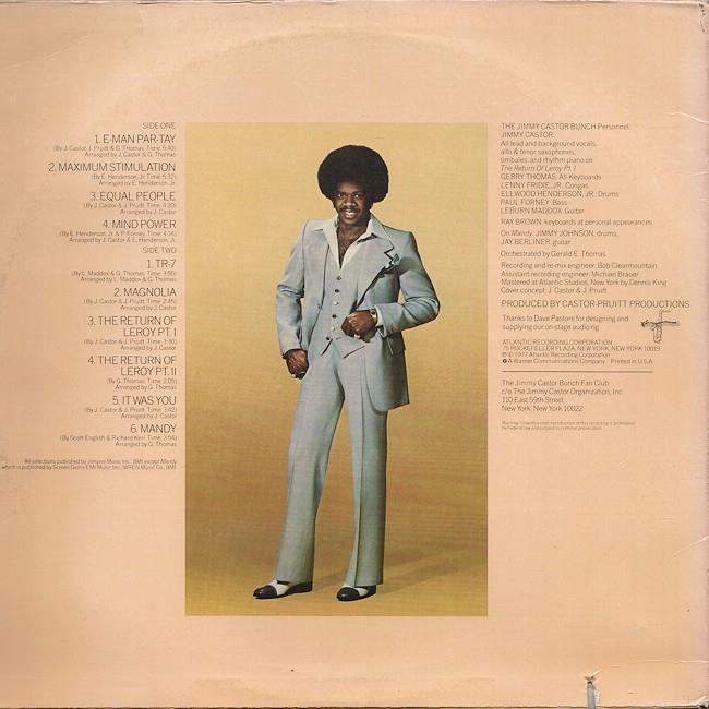 JIMMY CASTOR BUNCH Maximum Stimulation 1977 US lp EX grade Vinyl
