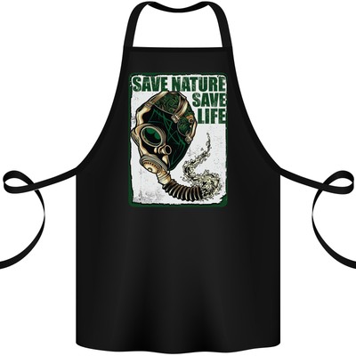 Save Nature Environment Climate Change Life Cotton Apron 100% Organic