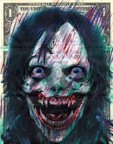 Wolfi Waeger Money Art Real Dollars 1/1 -* I need bloody* SEE VIDEO A23
