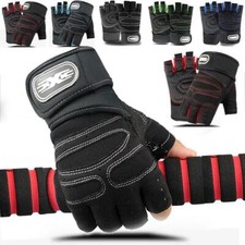 Wrist Wrap Workout Gym Gloves With Weight Lifting Fitness Exercise Women Men