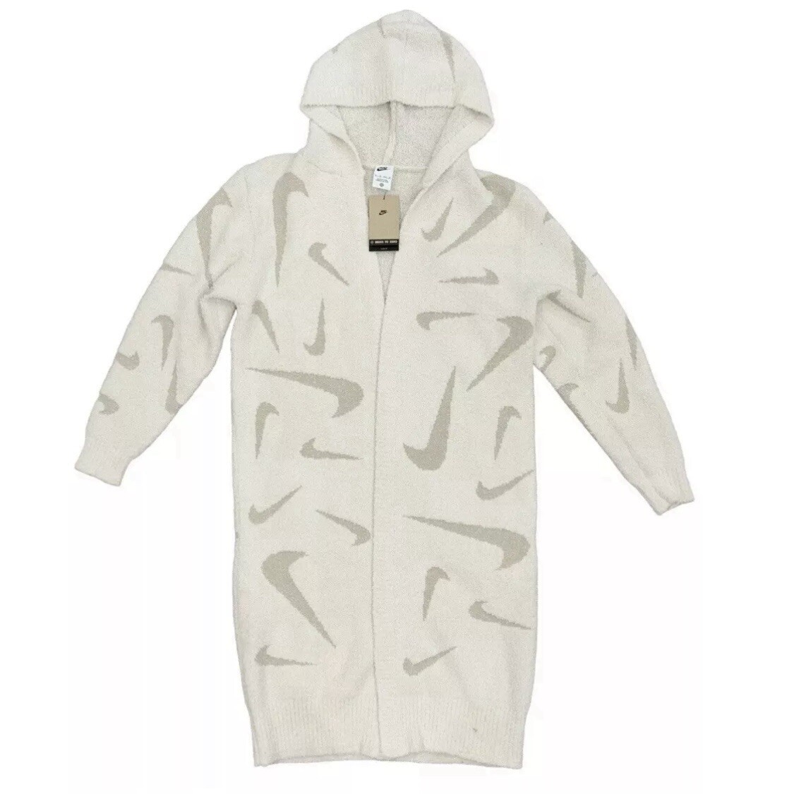 Nike Phoenix Cozy Bouclé Long Knit Cardigan Cream FD4282 105 Nike Phoenix Cozy Bouclé Long Knit Cardigan Cream FD4282 105