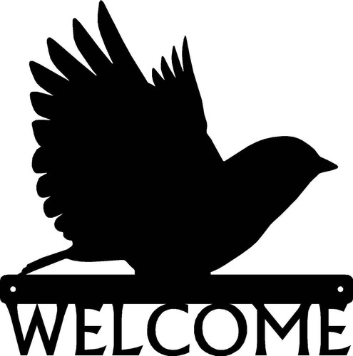 Bluebird Bird Welcome Sign - Made in America - Outdoor Decor - 第 1/4 張圖片