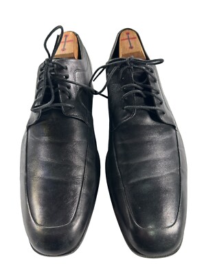 Cole Haan Black Leather Apron Toe Oxfords 11.5M Cole Haan Mens Size 12 M Black Leather Apron Toe Lace Up  main image 3
