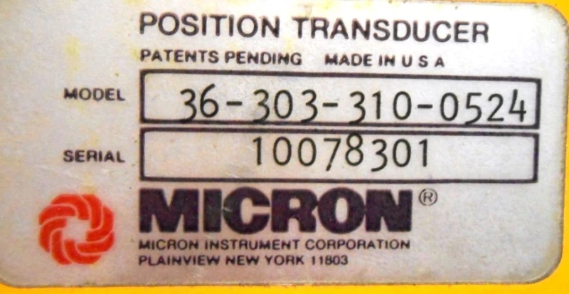 MICRON, POSITION TRANSDUCER, 36-303-310-0524 - Изображение 2 из 4