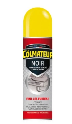 LE COLMATEUR SPRAY BITUME ETANCHEITE COLMATE NOIR REPARE BRICOLAGE FUITE CSK