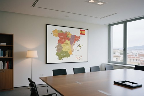 Poster 150x100 cm Spagna Mappa Atlante Arte Spagnola Murale Educativa Scuola Studio - Foto 8 di 11