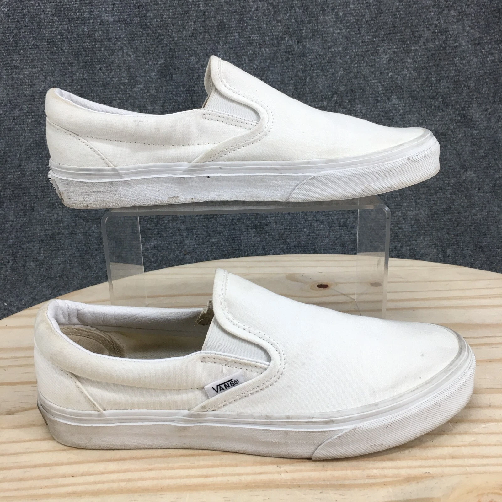 Scarpe Vans donna 8 uomo 6 5 sneakers skateboard classiche bianche slip on 805731