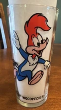 1973 LOONEY TUNES PEPSI GLASS - WOODY WOODPECKER