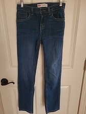 Levi  s 511 Boys 14 Reg Slim Blue Denim Jeans 27W x 29L Adjustable Waist Red Tab