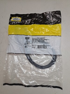 Hubbell HC6BK07 PATCH CORD Nextspeed Cat 6,Black,7 Ft, C6 Series, Low Diameter