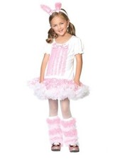 ENCHANTED COSTUMES FLUFFY BUNNY HALLOWEEN COSTUME CHILD SIZE EXTRA SMALL 3-4 