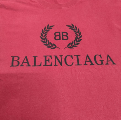 Balenciaga Logo Print Crew Neck Short Sleeve T-Shirt Size M color