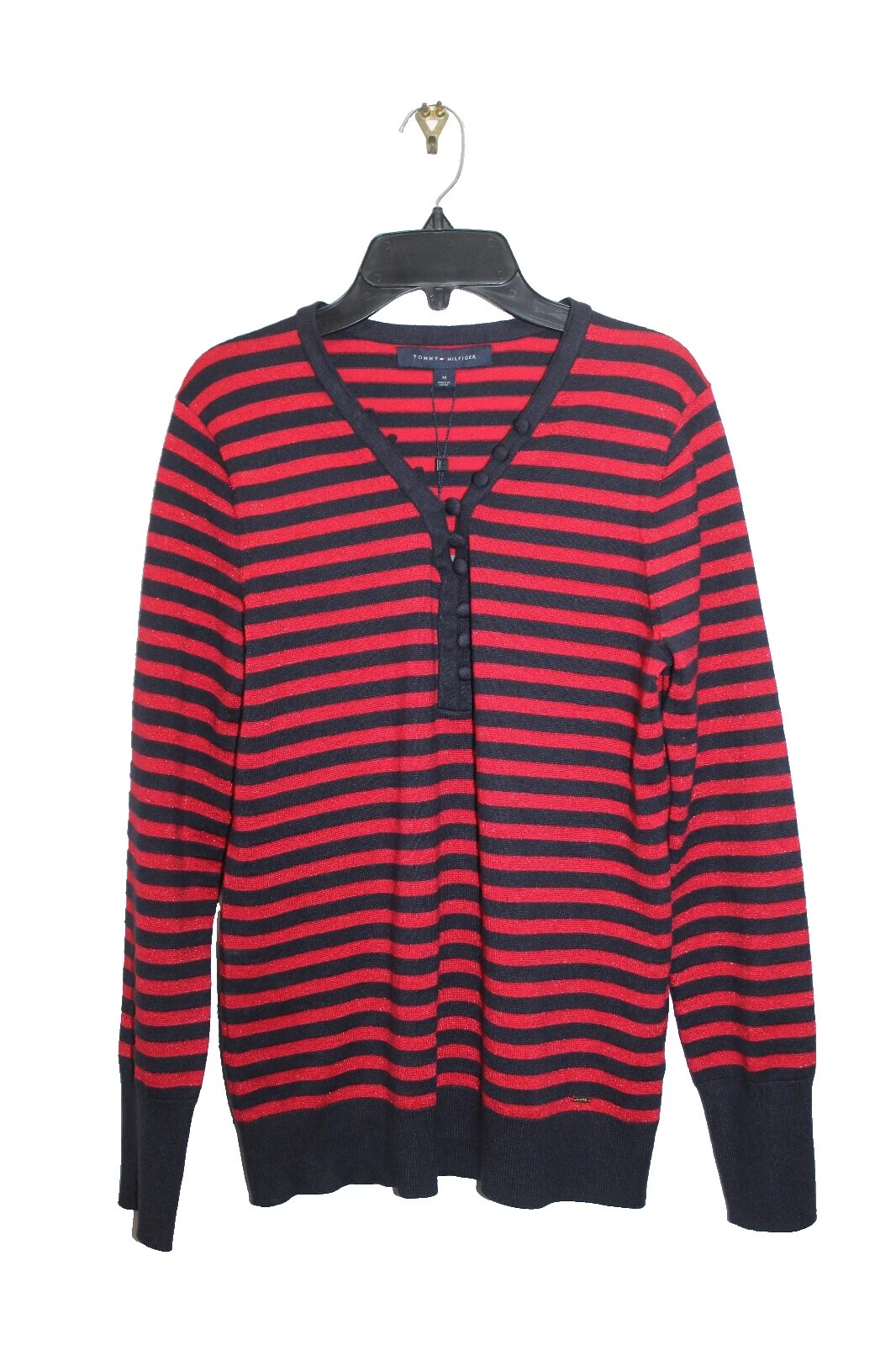 Suéteres De rayas Tommy Hilfiger Henley para Mujeres