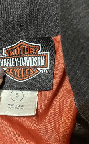 Harley Davidson Boys Black Winter Coat! Size 5 - Picture 5 of 5