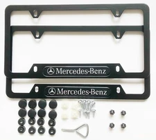 2PC License plate frame holder Aluminum Alloy for US car C,E,B,A,GLC,GLE,CLS,CLA