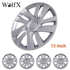 15" Set Of 4 Hubcaps R15 Snap On Wheel Covers Silver For 2013-2021 NISSAN NV200