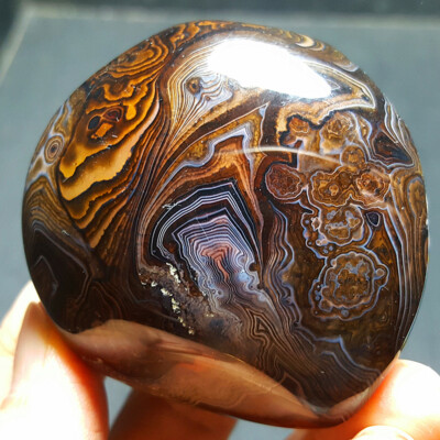 HOT134.9g Natural Polished Banded Agate Madagascar D81+