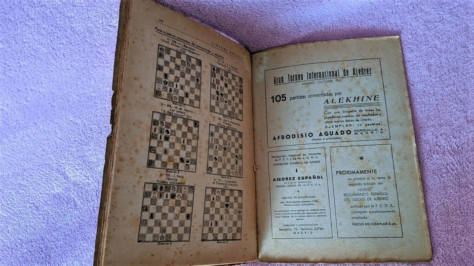 EL AJEDREZ ESPAÑOL REVISTA MENSUAL, F. OJEDA COBOS 1946 Nº 52 - Imagen 4 de 4