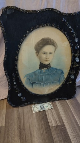 Vtg 1902 Victorian Era Hand Colored Photograph Portrait of a Woman Tyler Texas - Picture 5 of 12