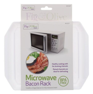 Mikrowelle Speck Gestell Knusper Tablett Mikrowellengeeignet Kochen Gesundes Fett Abtropffläche Kunststoff