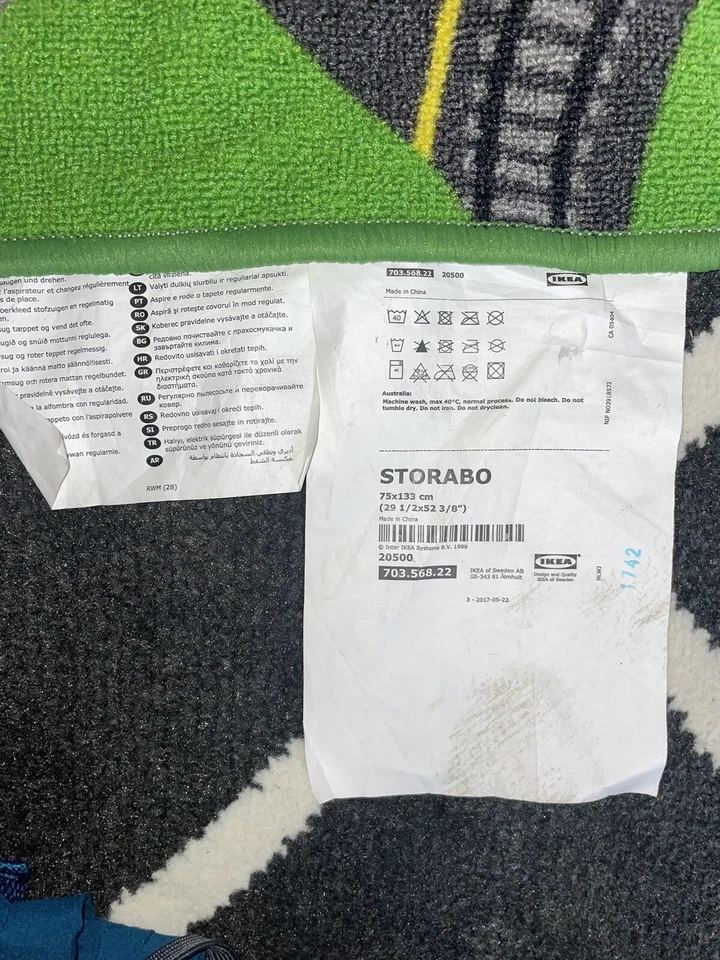 Ковер и LILLIBO IKEA STORABO деревянные транспортные средства детская игровая комната гоночный трек - Изображение 2 из 4