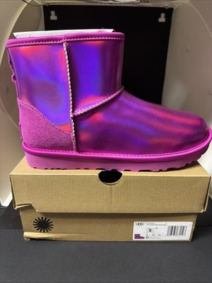 Ugg Classic Mini Iridescent Boots DRG Pink Sz 8