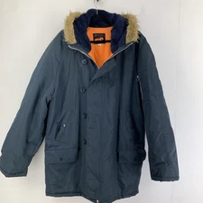 Vintage JC Penney Mens XL Snorkel Arctic Parka Warm 14290 Japan 70s Hooded Blue