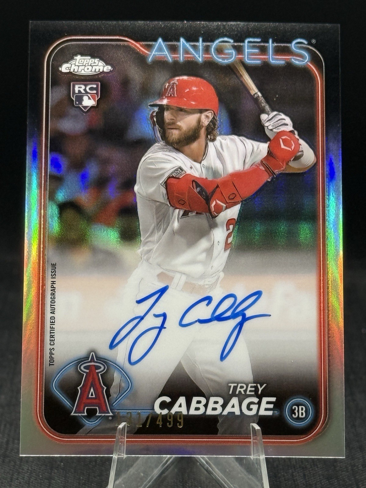 2024 Topps Chrome Rookie Autograph Refractor #RA-TCA Trey Cabbage Auto RC /499