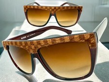 Womens Oversized Classic Vintage Retro Style SUNGLASSES Large Square Brown Frame