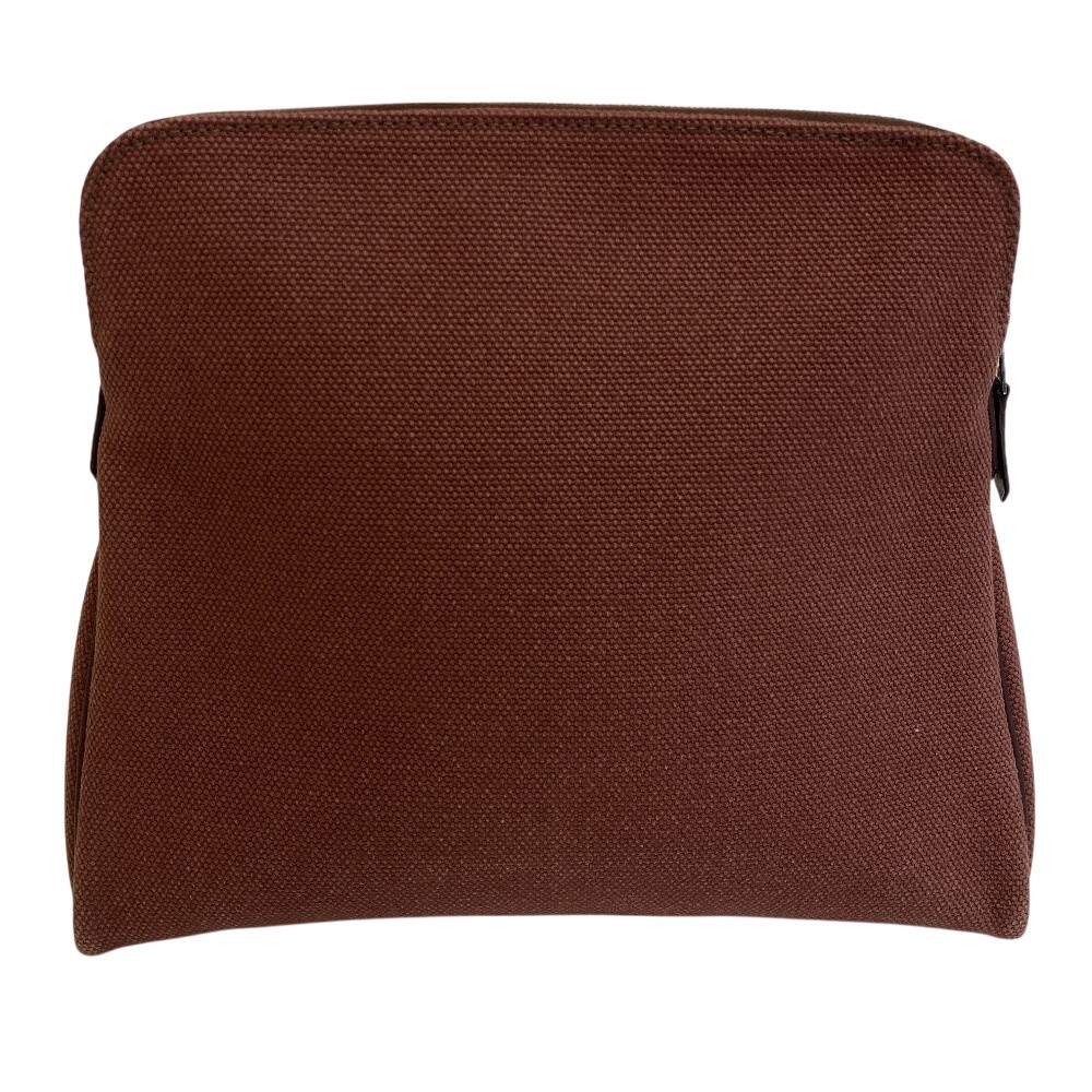 HERMES canvas Pouch Brown canvas Women thumbnail 2