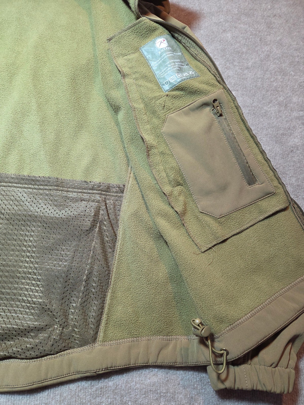 Rothco Jacket Tan Tactical Soft Shell Hooded Flee… - image 6