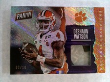 2017 Panini Day National Champions Memorabilia Rapture #8 Deshaun Watson /10