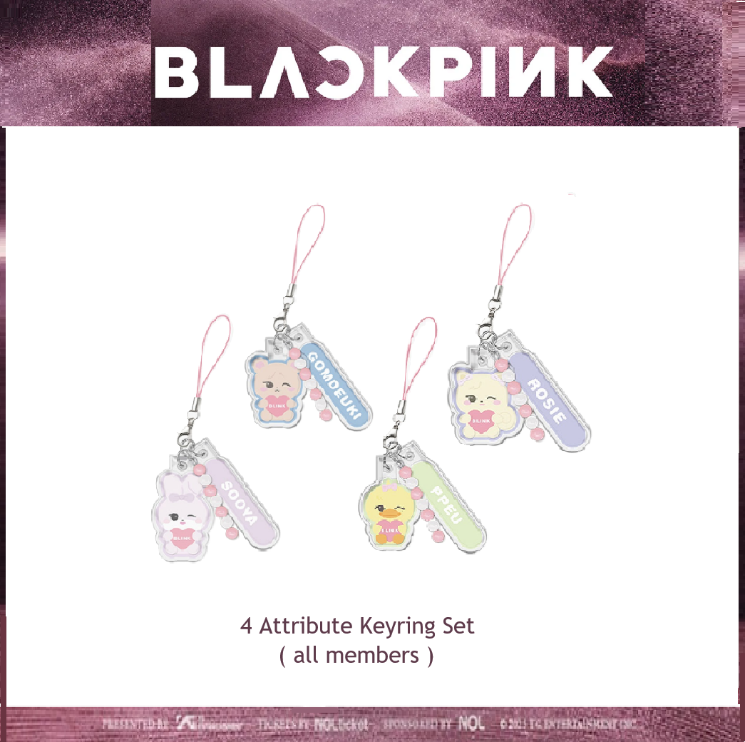 BLACKPINK DEADLINE World Tour OFFICIAL Face Keyring, Magnet Plush
