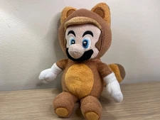 San-ei Super Mario 3D Land Tanooki Mario Plush, 2019, 8" Plush