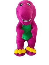 Playskool Barney Talking Plush Dinosaur 17 in Working Vintage Purple Works 1996