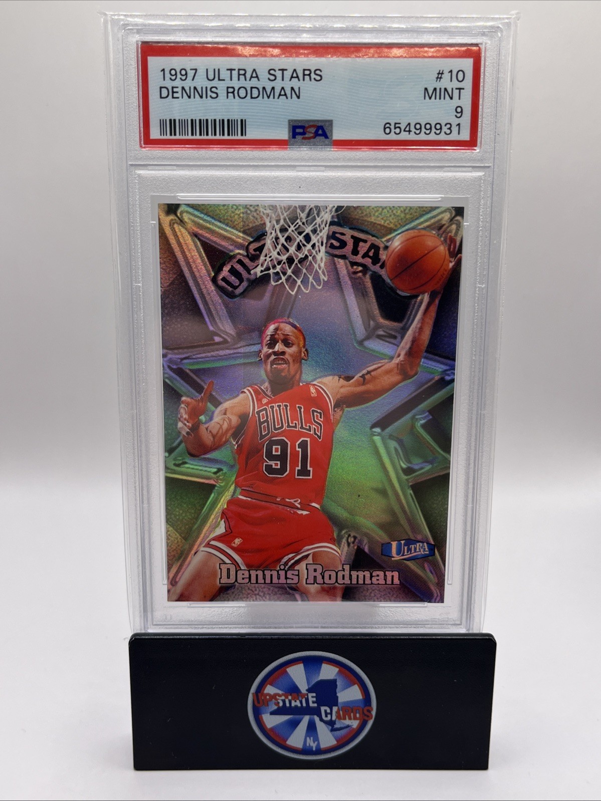 1997 Fleer Ultra Stars #10 Dennis Rodman PSA 9 Chicago Bulls