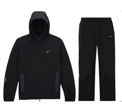 Nike Nocta Tech Fleece Anzug Größe  S Schwarz/Gold  2-teilig Unisex  Original