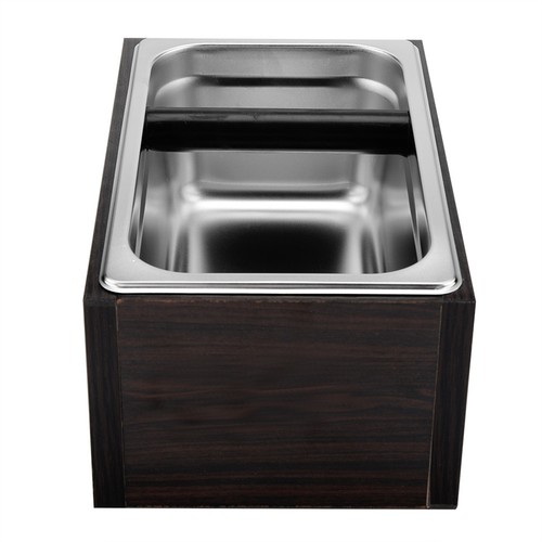 Stainless Steel Coffee Knock Box With Handle Coffee Grounds Container Waste SPG - Picture 5 of 7