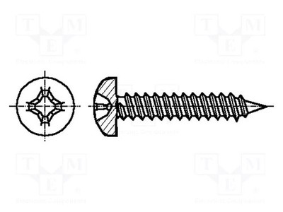 Phillips PH1 A2 Edelstahl Kopf: Zylinder Schraube