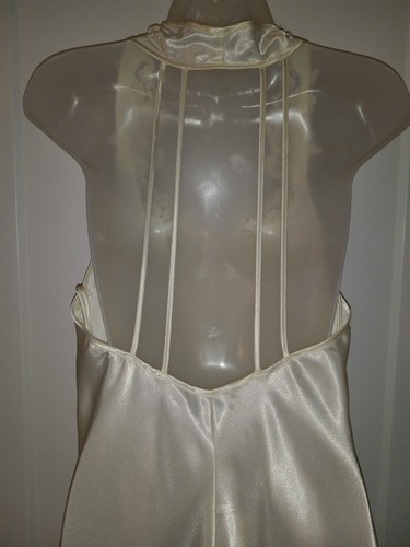 Vintage California Dynasty White Satin Sequins Bridal Nightgown Peignoir Set M/L - Picture 9 of 14